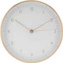 LUUK LIFESTYLE Quartz Wall Clock with Silent Movement and no Ticking, Scandinavian Design, Housewarming Gift idea, Decoration, in White and Gold
