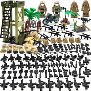 DSPITWOD Military Weapons Pack Building Block Toys Army Accessories with Sentry Guard Tower Set Compatible with Mini Figure Brick Toy for Boys Age 6-12 Years