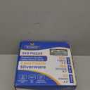 360 Count Extra Heavy Duty Plastic Silverware Set – Heat Resistant & BPA Free Disposable Silverware Cutlery 150 Forks, 150 Spoons, 60 Knives – Clear Premium Plastic Utensils for Parties & Events