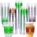 Gatherfun 100 Pcs 16oz Football Plastic Cups - Football Parties and Tailgate Events, Disposable & Convenient - Ideal Party Supplies & Party Favors for Football Themed Birthdays