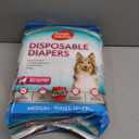 Simple Solution Disposable Dog Diapers, Female Dog Diapers, Puppy Potty Training, Incontinence and Heat Cycle Protection, Medium Diapers for Dogs, 15-23 Inch Waist, 30 Count