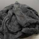 PHF Soft Sherpa Fleece Blanket King Size for Bed, 510GSM Fleece Lightweight Yet Warm Blanket, No Shed No Pilling, 108" x 90", Tufted Jacquard Cozy Thick Bed Throw for Home Decor Christmas, Dark Grey