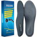 Walkhero Arch Support Inserts for Plantar Fasciitis and Flat Foot, Orthotic Insoles with Everyday Comfort and Support, Relieve Foot Pain and Fatigue (Mens 10-10 1/2 | Womens 12-12 1/2 Gray)