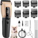 Gooad Dog Clippers for Grooming for Heavy Thick Coat, LED Light 2200mAh Dog Grooming Kit, Low Noise Hair Trimmer,Cordless Pet Hair Shaver with Stainless Steel Blade for Small and Large Dogs