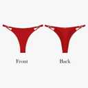 RELLECIGA Women’s Low Rise Sexy Thong Bikini Bottom Adjustable High Leg Swimsuit Bottoms, Small