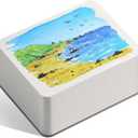 FLUNBRATO 80 Sheets Mini Watercolor Paper Pads, 2.6 x 3.3 Inch, 100% Cotton, Hot Press Acid Free Tiny Travel Watercolor Notebooks, Two-Edge Glue Binding Compact Mixed Media for Painting