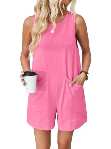 VUTRU Rompers for Women Summer Short Jumpsuits Casual Loose Fit Maternity Romper Comfy Cotton One Piece with Pockets S VUTRU Rompers for Women Summer Short Jumpsuits Casual Loose Fit Maternity Romper Comfy Cotton One Piece with Pockets S