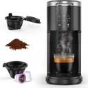 Kndko Single Serve Coffee Maker, Capsule Coffee Machine for K-Cups Pods & Ground Coffee, 40 oz Water Reservoir, 5 Brew Sizes Up To 14 Oz, Ideal for Home/Office Use, Black