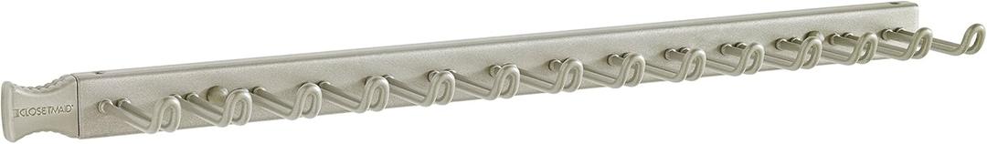 ClosetMaid 38053 14-Hook Tie & Belt Rack, Nickel (15 x 2.75 x 0.88 inches)