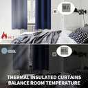 BGment Blackout Curtains for Bedroom 48 Inch Length - Short Thermal Insulated Drapes with Rod Pocket Room Darkening Privacy for Living Room Windows, 42 x 48 Inch, 2 Panels, Navy Blue
