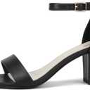 Women's Heeled Sandals Open Toe Ankle Strap 2.5-Inch Chunky Heels Dress Shoes Wide Feet Friendly, Size 41