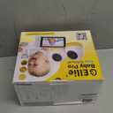 Ellie Pro Baby Monitor with 2 Cameras,5'' IPS 2K UHD Resolution,6000mAh Battery, Remote Pan-Tilt-5X Zoom, 2-Way Talk,No WiFi, Night Vision, Virtual Fence and 1000ft Range