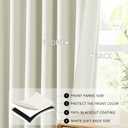 ChrisDowa Ivory Pinch Pleated Blackout Linen Curtains 84 inches Long 2 Panels for Living Room Bedroom Farmhouse Room darking Thermal Insulated Back Tab Hooks Rings Window Treatment Drapes,40x84