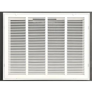24" W x18 H Stamped face Steel Filter Return Grille White Powder Coating with Frame Overall Outside Dimension 26.6"x20.6"