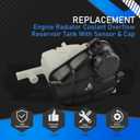 Engine Radiator Coolant Overflow Reservoir Tank With Sensor & Cap Compatible With 2006-2015 Mercedes-Benz GL320 GL350 GL450 GL500 GL550 ML350 ML450 ML500 ML550 Replaces 1645000049 603-256