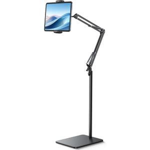 Lamicall Tablet Floor Stand Holder - [55" Height Adjustable][ Flexible Arm] 5lb Base Tablet Holder, Multi Angle Bed Mount Gifts for 4.7-13" Devices, iPad Pro Air, Tabs, E-Readers, Kindle Accessories
