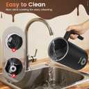 Milk Frother Electric, 4-in-1 Milk Frother and Steamer for Latte, Cappuccino, Hot & Cold Milk Froth Maker, Automatic Milk Steamer and Frother, Quiet One-Touch Operation, Easy to Clean