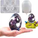 2 Pack Dinosaur Silicone Mold - Resin Candle & Easter Egg Mold - Animal & Cartoon Mold for Home Decoration (qh-dragon)
