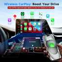 Wireless CarPlay Adapter for iPhone, Super mini Compact 2-in-1 Dongle for Apple iOS10+, Convert Wired to Wireless CarPlay, Instant Connectivity, Fit for Cars from 2016 with Built-in CarPlay