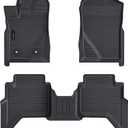 Auxko All Weather Floor Mats Fit for Ford Ranger 2026 2025 2024 TPE Rubber Liners Set Ranger Accessories All Season Guard Odorless Anti-Slip Floor Mats