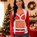 RAISEVERN Ugly Christmas Sweatshirts for Men Women Funny Pullover Sweaters for Xmas Holiday (Red)