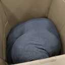 Giant Bean Bag Chair, Faux Fur Bean Bag Chairs for Adults, Fluffy and Comfy Bean Bag with Filler, Big Bean Bag Sofa Chair for Reading, Gaming, Stuffed High-Density Foam (Grey)