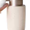 BosilunLife Foam Soap Dispenser - Ceramic Foaming Hand Dispenser for Bathroom Modern Farmhouse Small Soap Dispenser Lotion Hand Pump Dispenser for Kitchen Sink (Apricot, Foam Pump)