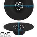 COOK WITH COLOR Kitchen Sink Strainer, Silicone, Flexible Sink Strainer, Sink Drain Strainer, 3 Pc Black