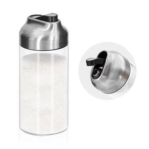 Aelga 12 OZ Glass Sugar Dispenser with Pour Spout, Weighted Pourer, for Coffee, Tea & Baking