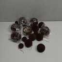Suzile 18 Pcs Velvet Christmas Tree Ornaments Flocked Christmas Ball Decorations Xmas Balls Holiday Hanging Ornaments for Xmas Tree Wreath Garland Holiday Fireplace Decoration (Dark Brown)