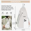 Men'S And Women'S Universal Crossbody Bag, Made Of Nylon, Casual Crossbody Bag, Suitable For Camping And Traveling (Khaki color)