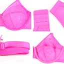 HSIA Minimizer Bras for Women Enchante Full Coverage Underwire Bras Plus Size Lifting Floral Lace Bra for Heavy Breast (36I, Hot Pink)