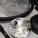 Portable Hookah Set with Everything - YADO Acrylic Hookah Kit To Go - Sisha Hooka Set with Charcoal Holder Heat Management Device, Black Silicone Hooka Bowl, Hose and Bag - Hookah Machine (Silver With Acrylic Bottom + Stainless Steel Stem)