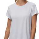 MCEDAR Women's Workout Short Sleeve Tops Loose Fit Casual Yoga T-Shirts Breathable Running Athletic Tee Shirts Size 3XL