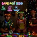 Glow Sticks for Bulk Party Pack, 8 Inch 1500 Pack Long-Lasting Glow Party Favors, Perfect for Halloween, Minecraft, Unicorn Birthday Decorations with 1500 Connectors