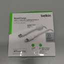 Belkin BoostCharge Nylon Braided USB C to Lightning Cable 6.6ft/2M - MFi Certified 18W Power Delivery iPhone Charger Cord - Apple Charger USB C Cable - Fast Charging for iPhone 14, iPhone 13 - White
