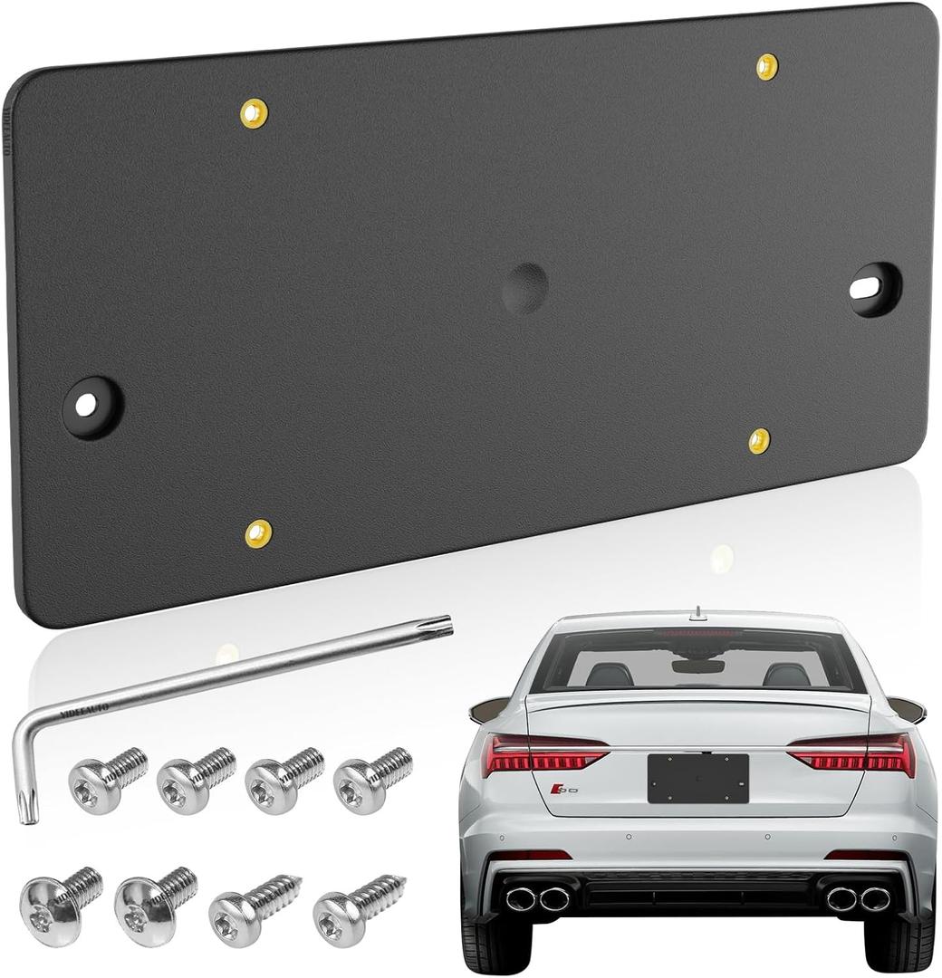 Rear License Plate Bracket Holder for Audi A3 A4 A5 A6 A7 S4 S5 S6 S7 RS5 RS6 RS7 Q3 Q5 SQ5 2012-2024 Licence Plate Bumper Car Tag Frame Mounting Kit