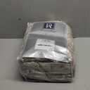 DriftAway 100% Blackout Toile Linen Curtains for Bedroom Double Layer Farmhouse French Country Vintage Printed Pattern Thermal Sound Lined Back Tab Living Room Drapes 84 inch Length 2 Panels Beige