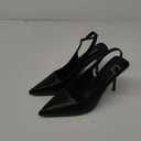 RIBONGZ Sexy Slingback Pumps Elegant Dressy Heels for Women Closed Toe Pointy High Heels Wedding Bride Prom Party Evening Shoes (9)