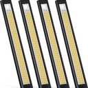 GZV 12V LED Light Strip, 12 Volt Light Bar, Enclosed Trailer Lights, LED Light for RV Interior, String Lights for Trailer, Shed, Track, Van, RV(4Pack, 4000K, Black)