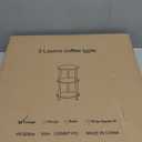 Small Round End Table - 3 Tier Design Accent Table, Narrow Side or Bedside Stand, Industrial Vintage Nightstand for Bedroom, Living Room, or Small Spaces, Rustic Brown (1 Pack)