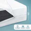 Utopia Bedding King Size Mattress Protector Zippered, 100% Waterproof Bed Bug and Dust Mite Proof Mattress Encasement, Absorbent 6 Sided Mattress Cover, White