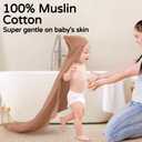 Yoofoss Hooded Baby Towels for Newborn 2 Pack 100% Muslin Organic Cotton Baby Bath Towel with Hood for Babies, Infant, Toddler and Kids, 32x32Inch, Soft and Absorbent Newborn Essential, Giraffe
