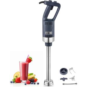 VEVOR Commercial Immersion Blender, 500W Heavy Duty Hand Mixer, 16 inch Stepless Variable Speed Mixer with Stainless Steel Blade, Multi-Purpose Portable Mixer for Soup, Sauces, Mashed Potatoes, Cream