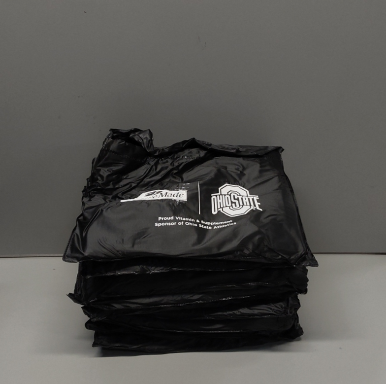 Small Black Pouch with Small Folded Tarp, 10 pack