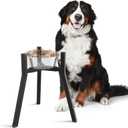 SHAINFUN Raised Dog Bowl Stand, Adjustable Width 8.3-12.6", Single Elevated Food Water Holder, Bowl Not Included