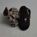 GPOS Knit Rock Wool Warm Men Indoor Pull on Cozy Memory Foam Slipper Boots Soft Rubber Sole (10, Triangle Brown)