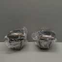 HOME ZONE Security Solar Post Cap Lights - Decorative Glass LED Outdoor 4x4 (3.5 x 3.5 in.) Post Lights, Bronze (2-Pack) (Brown)