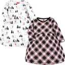 Luvable Friends Hudson Baby Long-Sleeve Dresses 2pk
