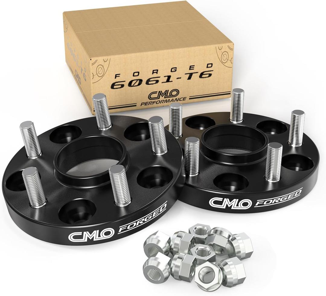 Customadeonly 20mm Hubcentric Black Wheel Spacers 5x120 Compatible for Acura Mdx Zdx RLX TL, Compatible for Honda Civic Type R,Ridgeline Odyssey Passport Pilot (2pcs 64.1mm m14x1.5)